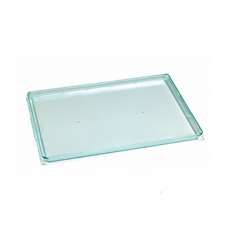 Plateau repas en plastique vert transparent de notre vaisselle jetable pour  traiteur.