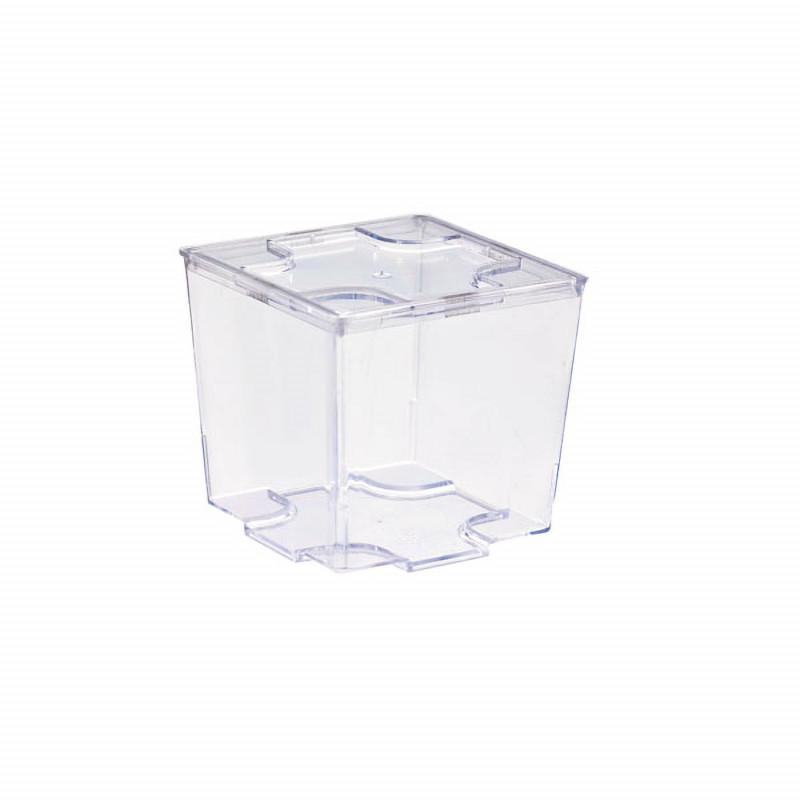 Verrine en plastique transparent en forme de cube - Laboutiquedujetable