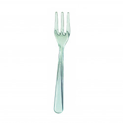 Mini fourchette plastique PS verte transparente Par 250 unités L: 9,5 cm x P: 0,8 g