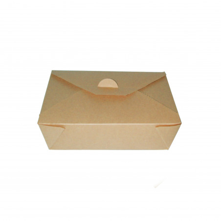 Boîte carton avec couvercle à fenêtre 700ml 14x14x5cm - par 25 - RETIF