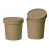 Pot Carton Kraft Brun Chaud Et Froid Par 50 unités L: 9,7 cm l: 7,5 cm H: 9,8 cm