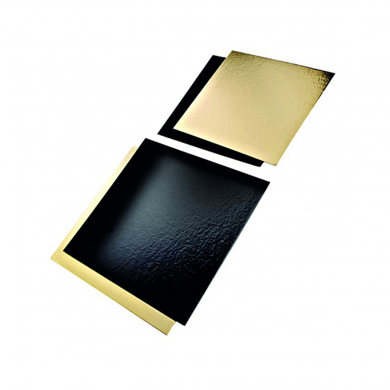 Plaque carton rectangle - or et noir - 40 x 30 cm (x 10