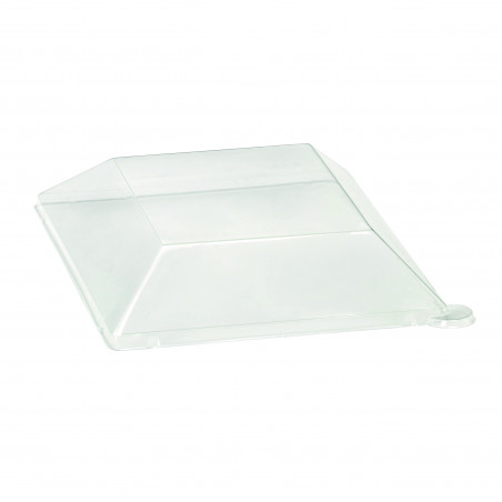 Couvercle Rpet Transparent Par 25 unités L: 16 cm l: 16 cm H: 3,8 cm