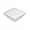 Saladier Pet Carré Transparent Par 100 unités L: 19,5 cm l: 19,5 cm H: 7 cm