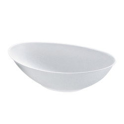 Bol ovale blanc en pulpe "BioNchic"  - 27 cm x 16,5 cm x 7,7 cm - 100 unités