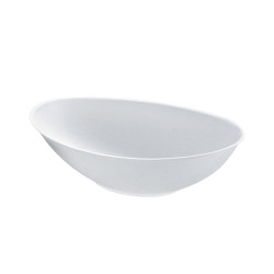 Bol ovale blanc en pulpe "BioNchic"  - 24 cm x 14,5 cm x 6,3 cm - 125 unités