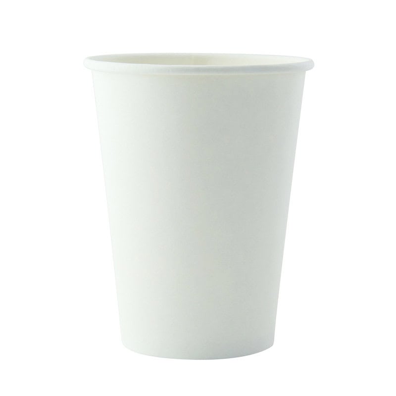 Gobelet Carton Blanc - 450 ml - 9 cm x 6 cm x 13.7 cm - 50 unités