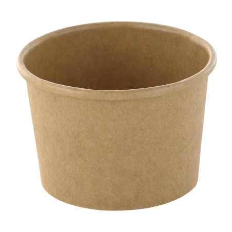 Pot a glace kraft sans plastique  - 75 ml - 6,1 cm x 4 cm x 4 cm