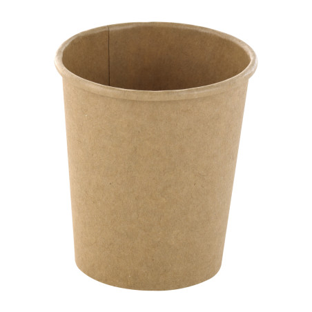 Pot a glace kraft sans plastique  - 120 ml - 6,1 cm x 4,5 cm x 6,5 cm.