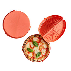 Boîte à pizza ronde réutilisable Ø260mm H28 mm, 2pcs