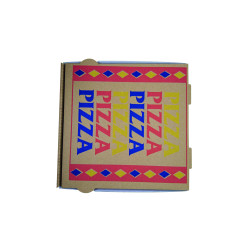 Boite pizza carton kraft brun  250x250, H40 mm, 100pcs