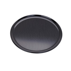 plateau/assiette noir pour pizza en aluminium anodisé Ø228mm H8 mm, 12pcs