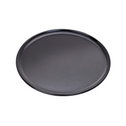 Plateau/assiette noir pour pizza en aluminium anodisé Ø254mm H8 mm, 12pcs