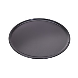 plateau/assiette noir pour pizza en aluminium anodisé Ø305mm H8 mm, 12pcs