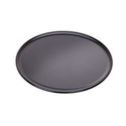 Plateau/assiette noir pour pizza en aluminium anodisé  Ø330,2mm H8 mm, 12pcs