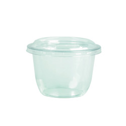 Pot à dessert en plastique PET transparent de contenance 450 ml Diam: 9,5 cm 9,5 x 5 x 10,2 cm x 50 unités