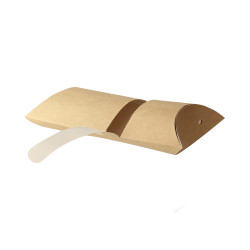 Boîte à crêpe rectangulaire carton kraft 10 x 4,5 x 16 cm - 100 unités