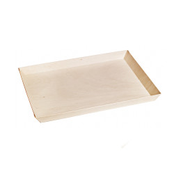 Plateau rectangulaire en bois "Samouraï" 27,4 x 38 x 3 cm - 50 unités