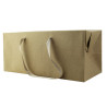 Sac boîte carton kraft poignées tissu 30 x 20 x 17 cm - 25 unités