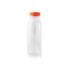 Bouteille transparente en plastique PET avec bouchon orange 330ml 61x H161 mm, 220pcs