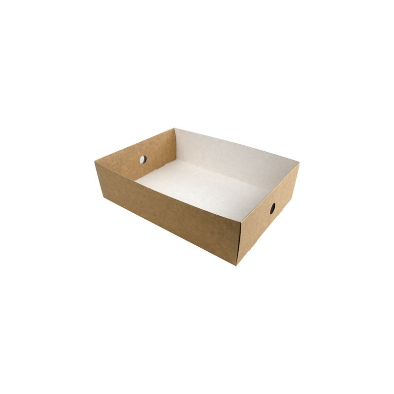 Plateau en carton kraft 305x220, H82 mm, 100pcs