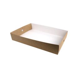 Plateau en carton kraft 450x308, H79 mm, 100pcs