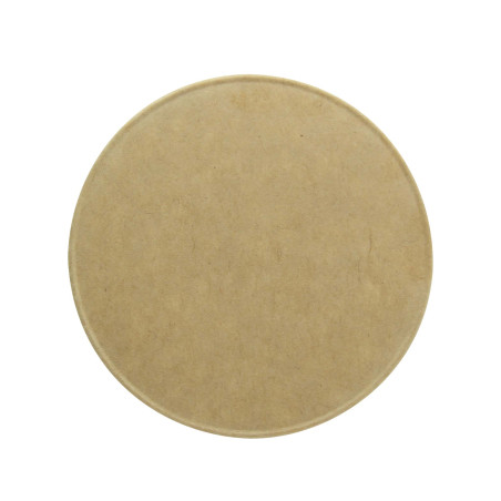 Couvercle plat brun en carton kraft Ø74mm H8 mm, 50pcs