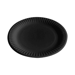 Assiette plastique noire "First Class"