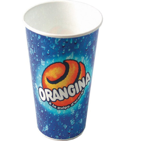 Gobelet carton Orangina  H220mm 500ml