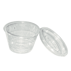 Pot plastique PET transparent  H60mm 150ml