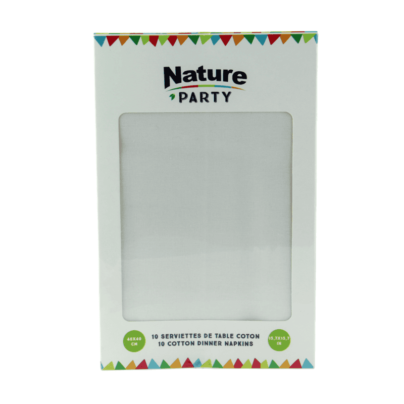 Serviette coton blanc 400x390mm