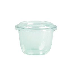 Pot à dessert en plastique PET transparent  H65mm 270ml