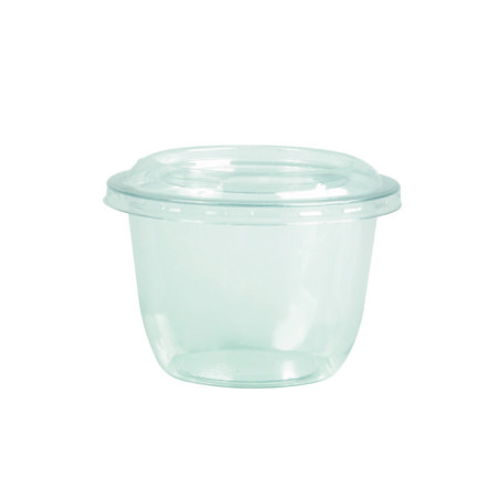 Pot à dessert en plastique PET transparent  H65mm 270ml