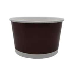 Pot "Deli" rond en carton marron foncé Par 50 unités L: 11 cm x l: 9,5 cm x H: 6,9 cm x P: 10,8 g