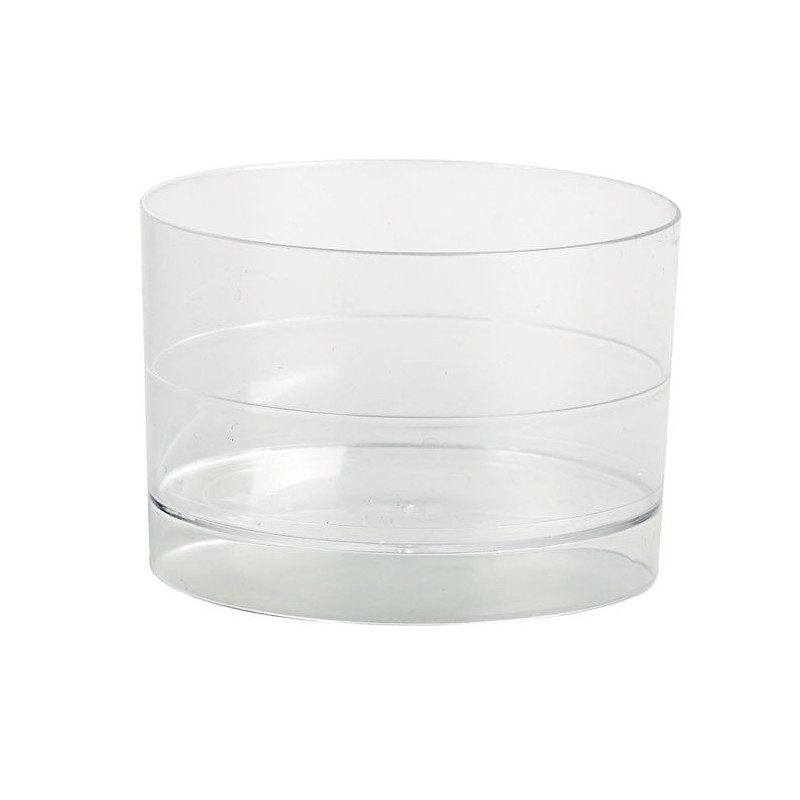 Coupelle plastique ou petit verre 60 ml en plastique injecté transparent
