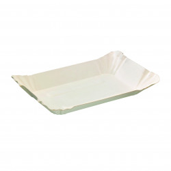 Assiette barque en carton blanc