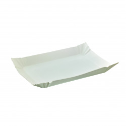 Assiette barque en carton blanc