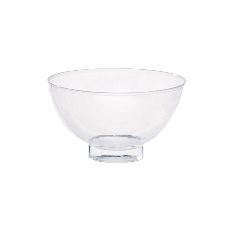 Verrine mini bol plastique transparent 60 ml, vaisselle jetable traiteur.