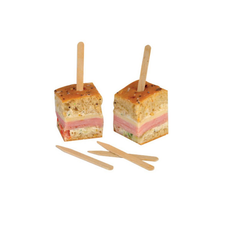 Pique en bois 5 cm, pour apéritif ou club sandwich, mini pique