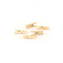Mini pince à linge bois Par 100 unités H: 2,5 cm x P: 0,45 g
