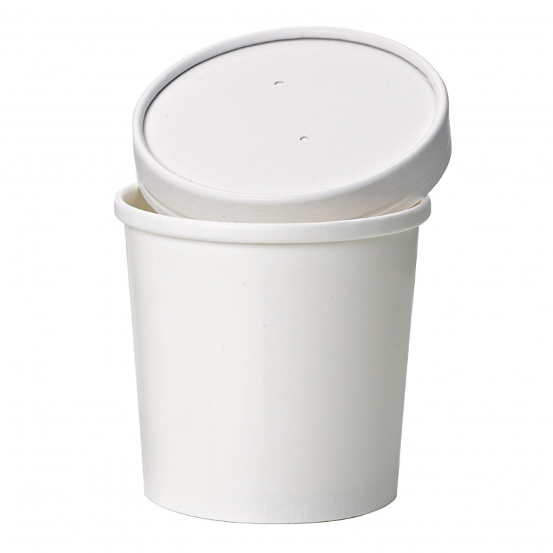 Gobelet carton blanc 8-9OZ/29CL emballage individuel (X480) , Vaisselle  Jetable
